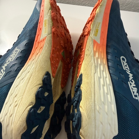 Brooks Vibrant Blue and Coral Athletic Shoes - Picture 7 of 8